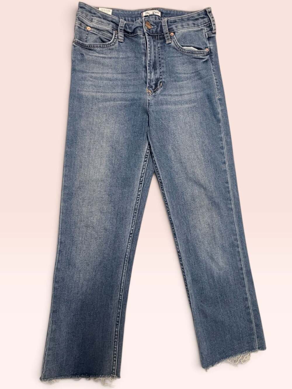 Dear John American Classic High-Rise Wide Leg Jeans, Blue, Size 25